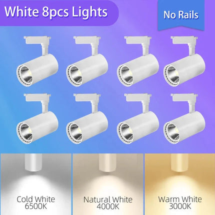 Spot Eclairage LED sur Rail 20 - 50W Design Moderne Lumière Chaude - Luminous Place