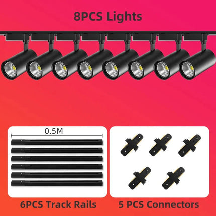 Spot Eclairage LED sur Rail 20 - 50W Design Moderne Lumière Chaude - Luminous Place