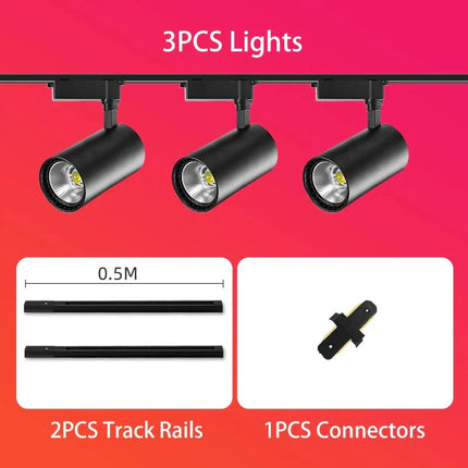 Spot Eclairage LED sur Rail 20 - 50W Design Moderne Lumière Chaude - Luminous Place