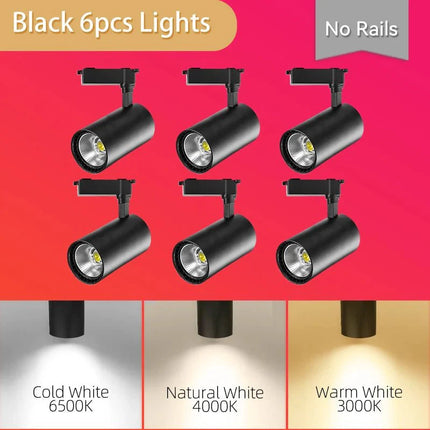 Spot Eclairage LED sur Rail 20 - 50W Design Moderne Lumière Chaude - Luminous Place