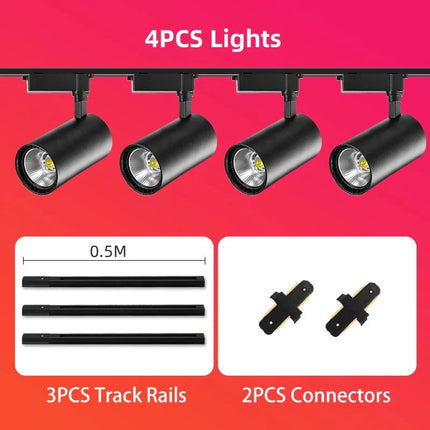 Spot Eclairage LED sur Rail 20 - 50W Design Moderne Lumière Chaude - Luminous Place