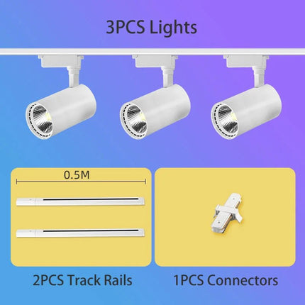 Spot Eclairage LED sur Rail 20 - 50W Design Moderne Lumière Chaude - Luminous Place