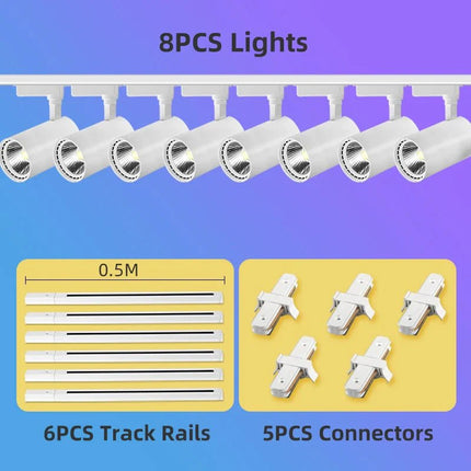 Spot Eclairage LED sur Rail 20 - 50W Design Moderne Lumière Chaude - Luminous Place