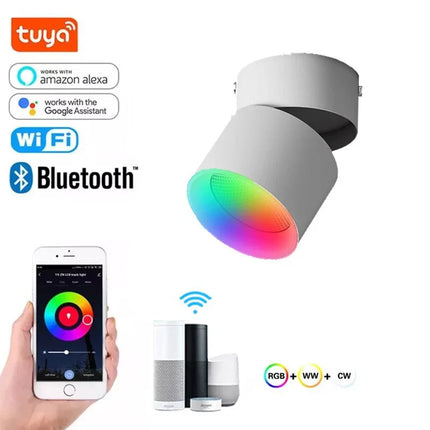 Spot Eclairage LED RGB 16M couleurs en aluminium avec Alexa et Google Home - Luminous Place