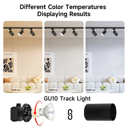 Spot Eclairage LED GU10 sur Rail pour Intérieur, Ambiance Contemporaine - Luminous Place