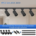 4pcs Noir sets / Sans GU10 Ampoule