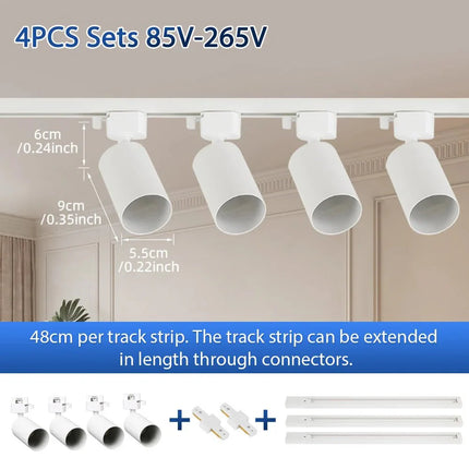 Spot Eclairage LED GU10 sur Rail pour Intérieur, Ambiance Contemporaine - Luminous Place