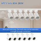 Blanc - 6pc / Sans GU10 Ampoule