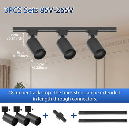 Spot Eclairage LED GU10 sur Rail pour Intérieur, Ambiance Contemporaine - Luminous Place