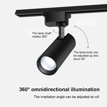 Spot Eclairage LED sur Rail 220V COB, Projecteur 20/30/40W pour Boutique et Maison - Luminous Place