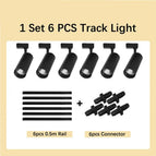 6PCS Noir Corps Set / 20W Lumière chaude