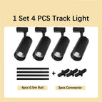 4PCS Noir Corps Set / 20W Lumière chaude
