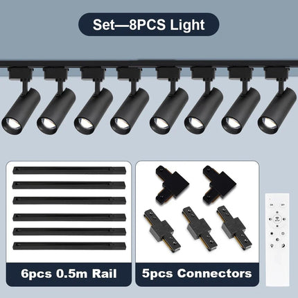 Spot Eclairage LED Dimmable sur Rail Aluminium avec Télécommande, Lumière Chaude et Neutre - Luminous Place