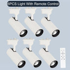 6PCS Blanc Sans Rail