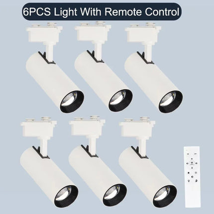 Spot Eclairage LED Dimmable sur Rail Aluminium avec Télécommande, Lumière Chaude et Neutre - Luminous Place
