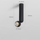 Noir 340mm 12W / 4000K Lumière Neutre