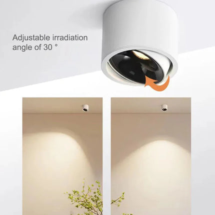 Spot Eclairage LED COB à Angle Réglable, Plafonnier Surface 5W - 15W, Lumière Chaude & Naturelle - Luminous Place