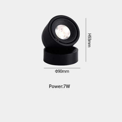 Spot Eclairage LED 7W Lumineux COB, Design Nordique, Rotation 360° - Luminous Place