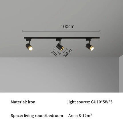 Spot Eclairage Lustre sur Rail LED Nordique en Aluminium, Lumière Chaude et Froide - Luminous Place