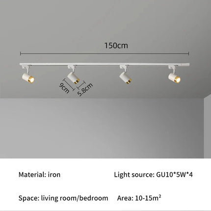 Spot Eclairage Lustre sur Rail LED Nordique en Aluminium, Lumière Chaude et Froide - Luminous Place