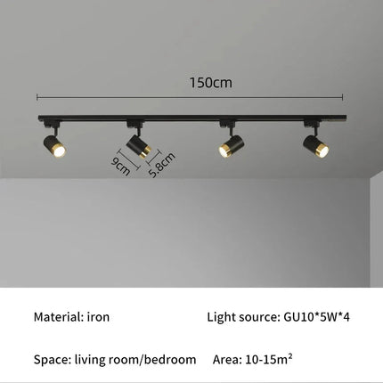 Spot Eclairage Lustre sur Rail LED Nordique en Aluminium, Lumière Chaude et Froide - Luminous Place