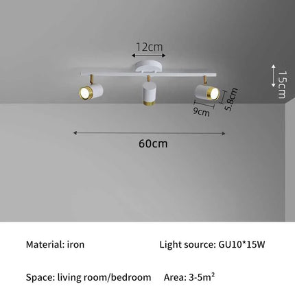 Spot Eclairage Lustre sur Rail LED Nordique en Aluminium, Lumière Chaude et Froide - Luminous Place