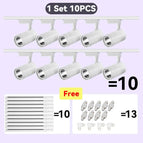 10 Lumières set Blanc / 12W Lumière Froide