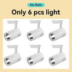 pas de rails Blanc 6PCS / 12W Lumière Froide
