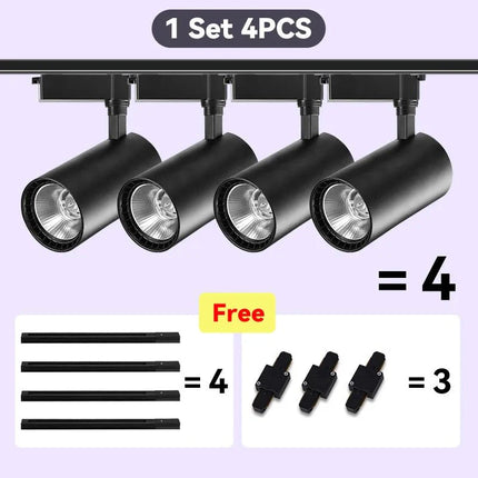 Spot Eclairage LED sur Rail COB 220V, Ambiance Chaleureuse, Design Moderne - Luminous Place