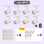 8 Lumières set Blanc / 12W Lumière Froide