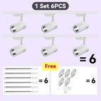 6 Lumières set Blanc / 12W Lumière Froide