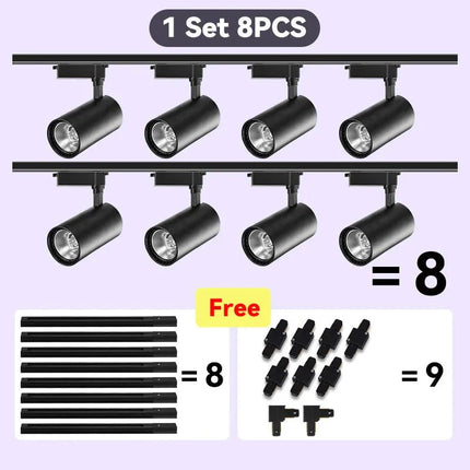 Spot Eclairage LED sur Rail COB 220V, Ambiance Chaleureuse, Design Moderne - Luminous Place