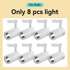 pas de rails Blanc 8PCS / 12W Lumière Froide