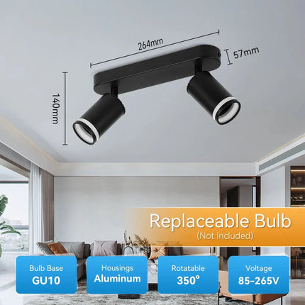 Spot Eclairage LED plafonniers encastrés à ampoule remplaçable pour cuisine et salon - Luminous Place