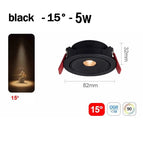 Noir 5W 15 degré / 4000K Lumière Neutre