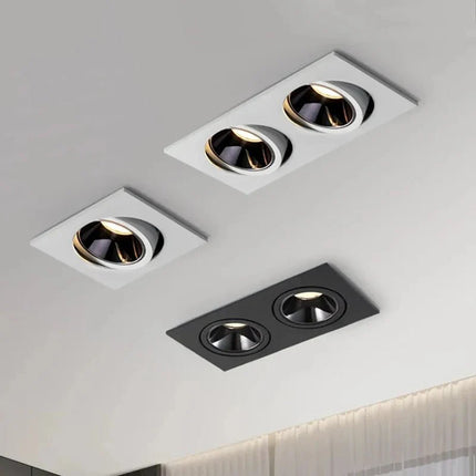 Spot Eclairage LED encastré 24W double tête CREE COB anti - éblouissement - Luminous Place