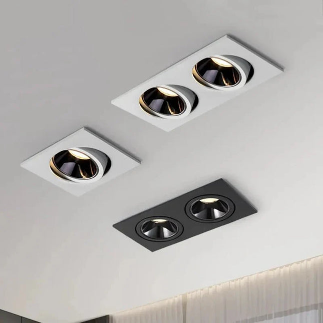 Spot Eclairage LED encastré 24W double tête CREE COB anti - éblouissement - Luminous Place