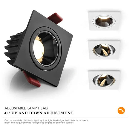 Spot Eclairage LED encastré 24W double tête CREE COB anti - éblouissement - Luminous Place