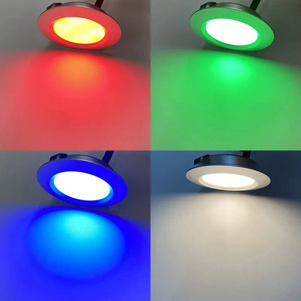 Spot Eclairage Mini LED RGBW 3W 12V IP65 avec Variateur et Télécommande pour Plafond - Luminous Place