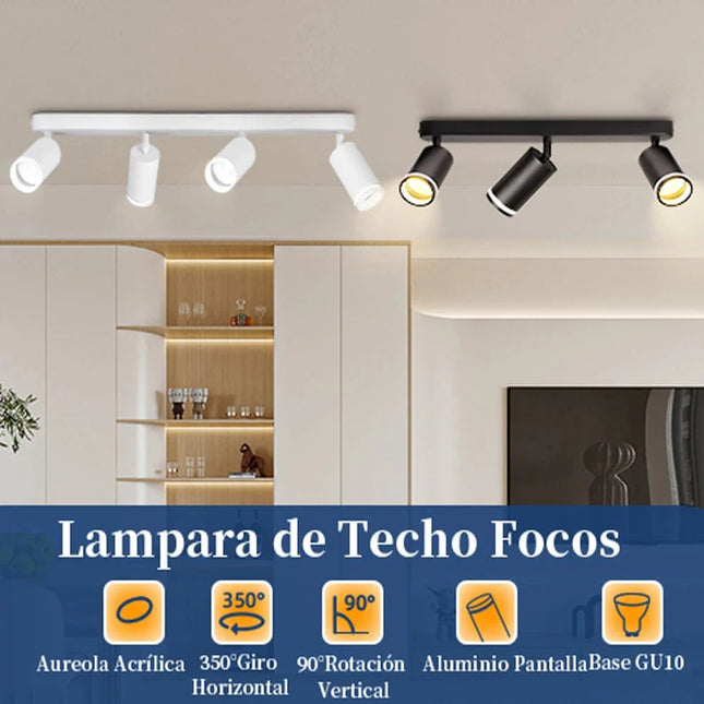Spot Eclairage LED GU10 Rotatif en Aluminium pour Intérieur Moderne - Luminous Place