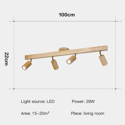 Spot Eclairage Plafonnier LED Bois Moderne, Lumière Chaude Ambiance Cosy - Luminous Place