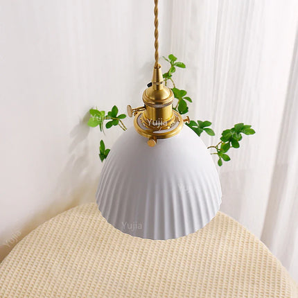 Suspension japonaise en céramique traditionnelle, éclairage chaleureux pour cuisine et salle à manger