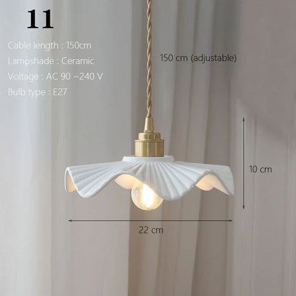Suspension japonaise en céramique traditionnelle, éclairage chaleureux pour cuisine et salle à manger