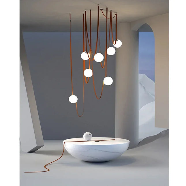 Suspension Wine-Sabi au design nordique minimaliste moderne, luminaire décoratif pour salon et salle à manger