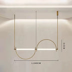 2 Lumières 240cm Or / Lumière Froide 6000k