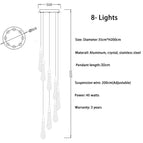 8 Lumières / Chrome / Lumière Froide