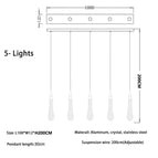 5 Lumières / Chrome / Lumière Froide