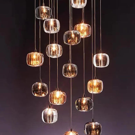 Suspension LED moderne en cristal K9, lumière chaude pour salon et salle à manger