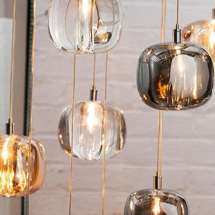 Suspension LED moderne en cristal K9, lumière chaude pour salon et salle à manger
