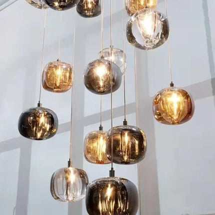 Suspension LED moderne en cristal K9, lumière chaude pour salon et salle à manger